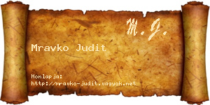 Mravko Judit névjegykártya